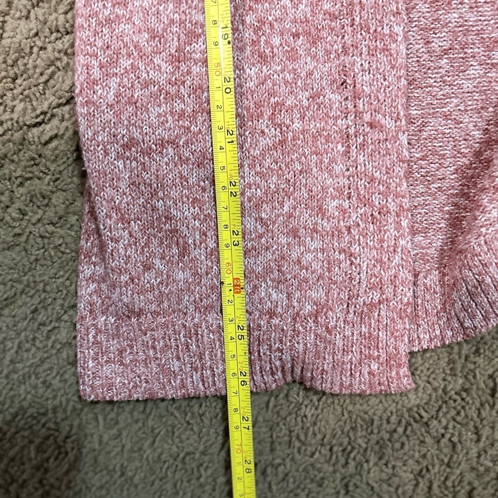 Pink Clover Tan & Rust Colorblock Open-Front Cardigan Size Small - Picture 5 of 6